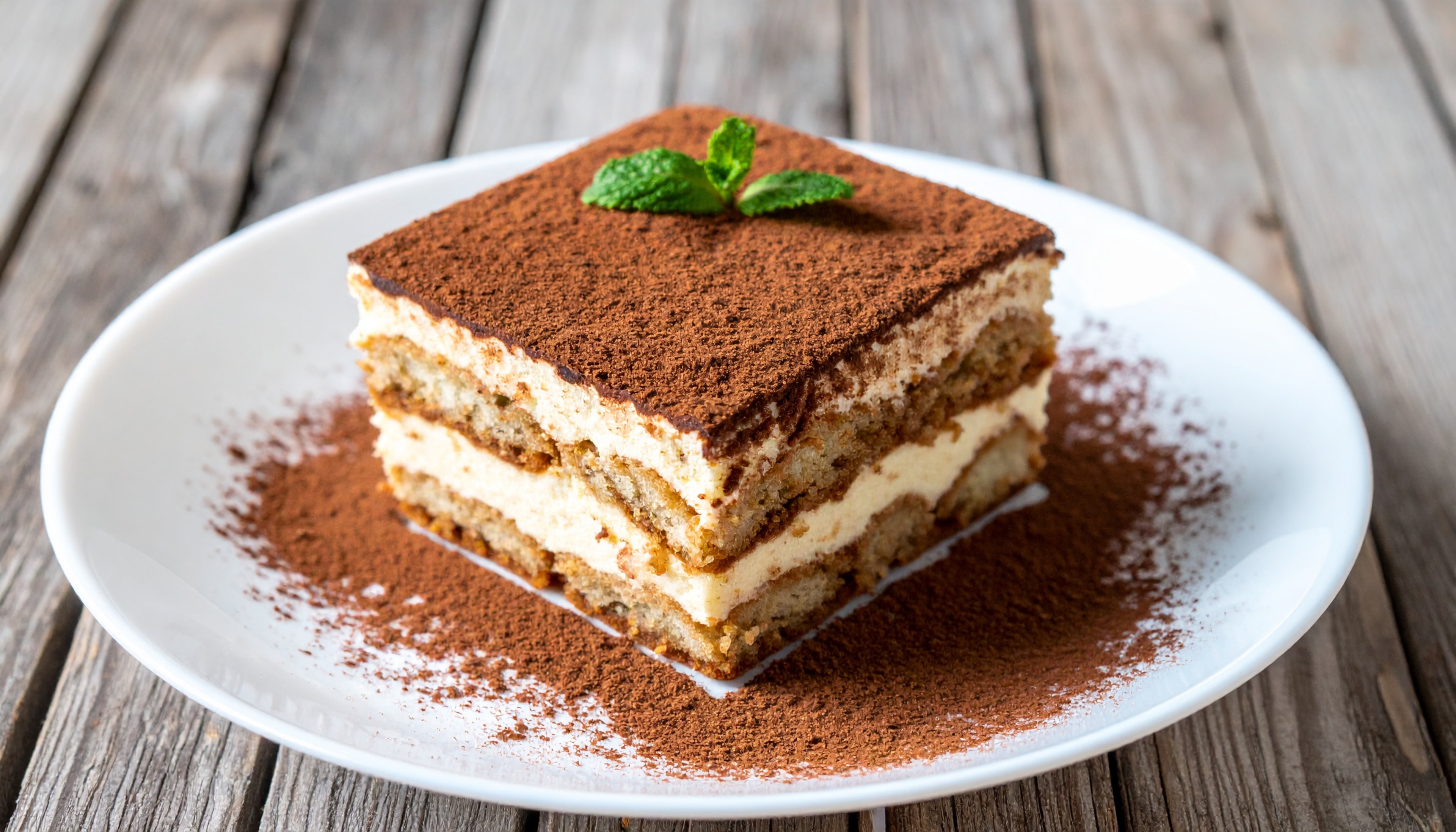 Classic tiramisu dessert